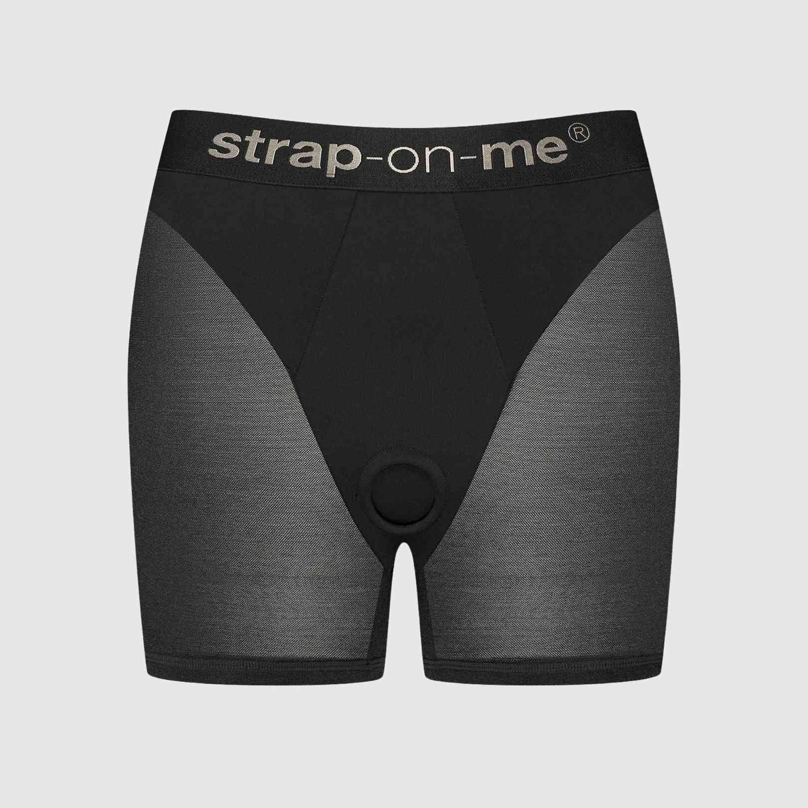 Шорти з фіксацією ділдо Strap-On-Me Harness Lingerie Halo - M - Black