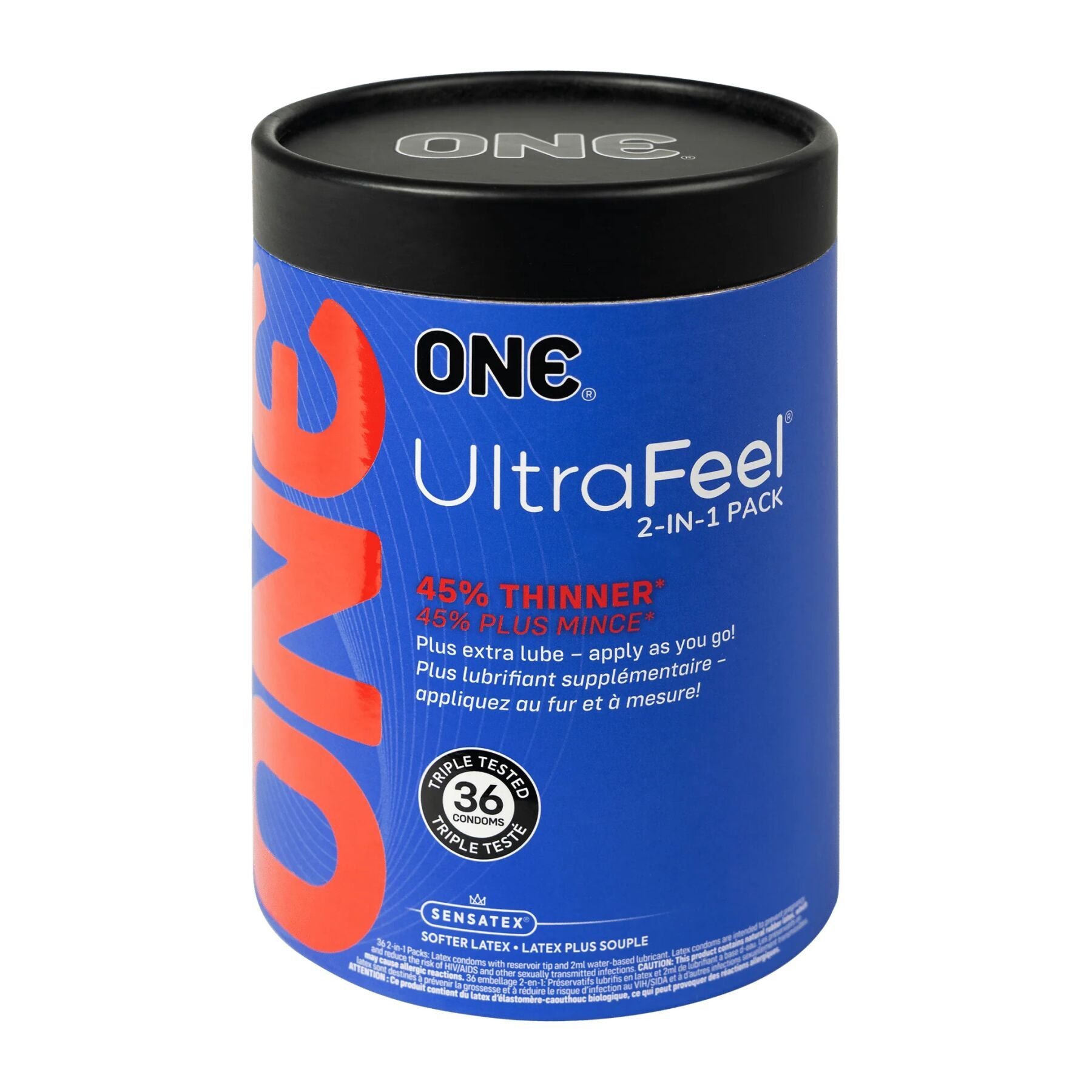 ONE Ultra Feel Condoms, with extra lubricant, 36 pcs (damaged packaging!!!)