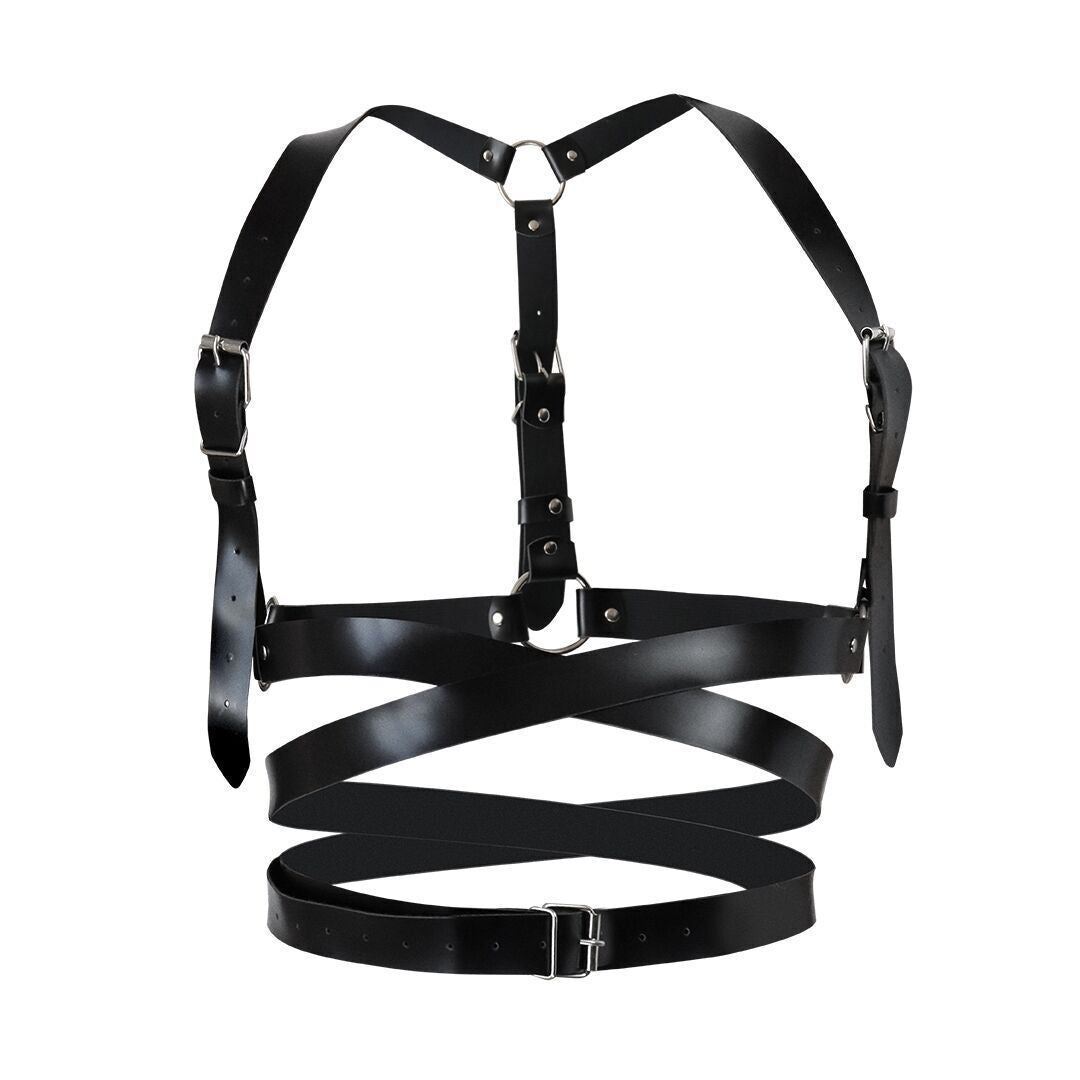 Leather Harness Art of Sex - Melani Leather harness, Black L-2XL