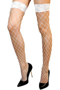 Anne De Ales ERICA T4 White Large Fishnet Stockings