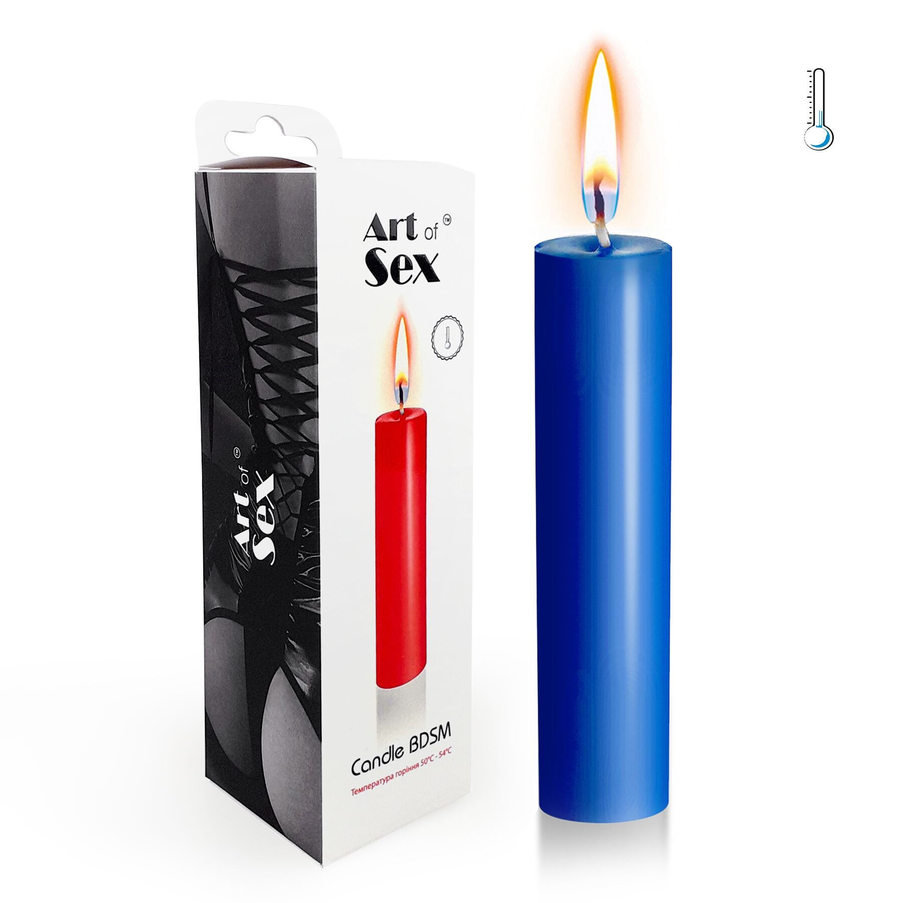 Blue Wax Candle Art of Sex size M 15 cm Low-Temperature