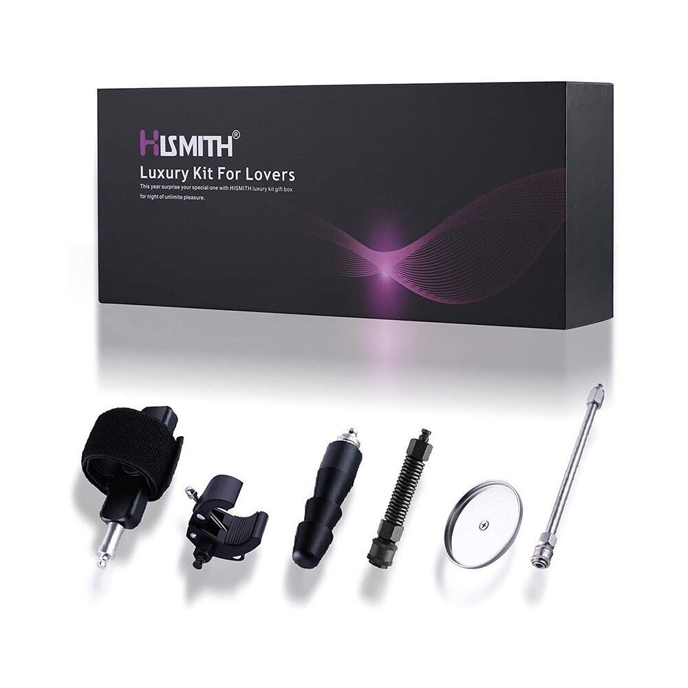 Набір адаптерів для секс-машин Hismith Luxury Kit - KlicLok System Set (пошкоджена упаковка!!!)