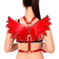 Art of Sex Women's Harness - Wings Red L-2XL, Faux Leather