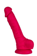 Dildo Alive Adam Pink L, dual-layer, silicone + Silexpan, diameter 4 cm
