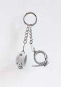 Handcuff Keychain with Buckle White