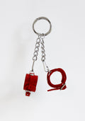 Handcuffs Keychain with Buckle, Red