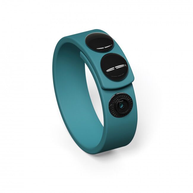 Adjustable Buttoned Cock Ring Love To Love HERO RING - TEAL ME