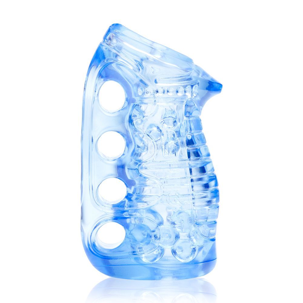 Fleshlight Fleshskins Grip Blue Ice Masturbator, secure grip, excellent for couples and blowjobs