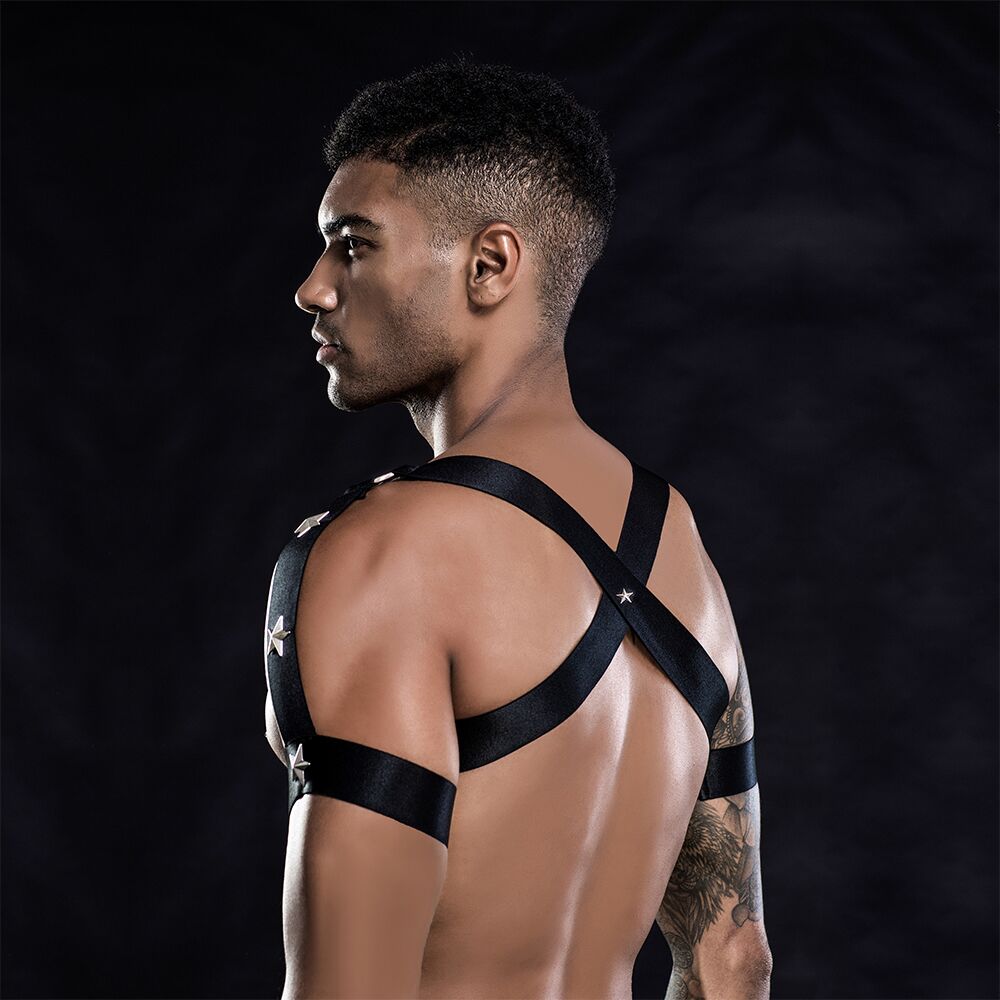 Erotic lingerie set for men briefs + harness One Size Black