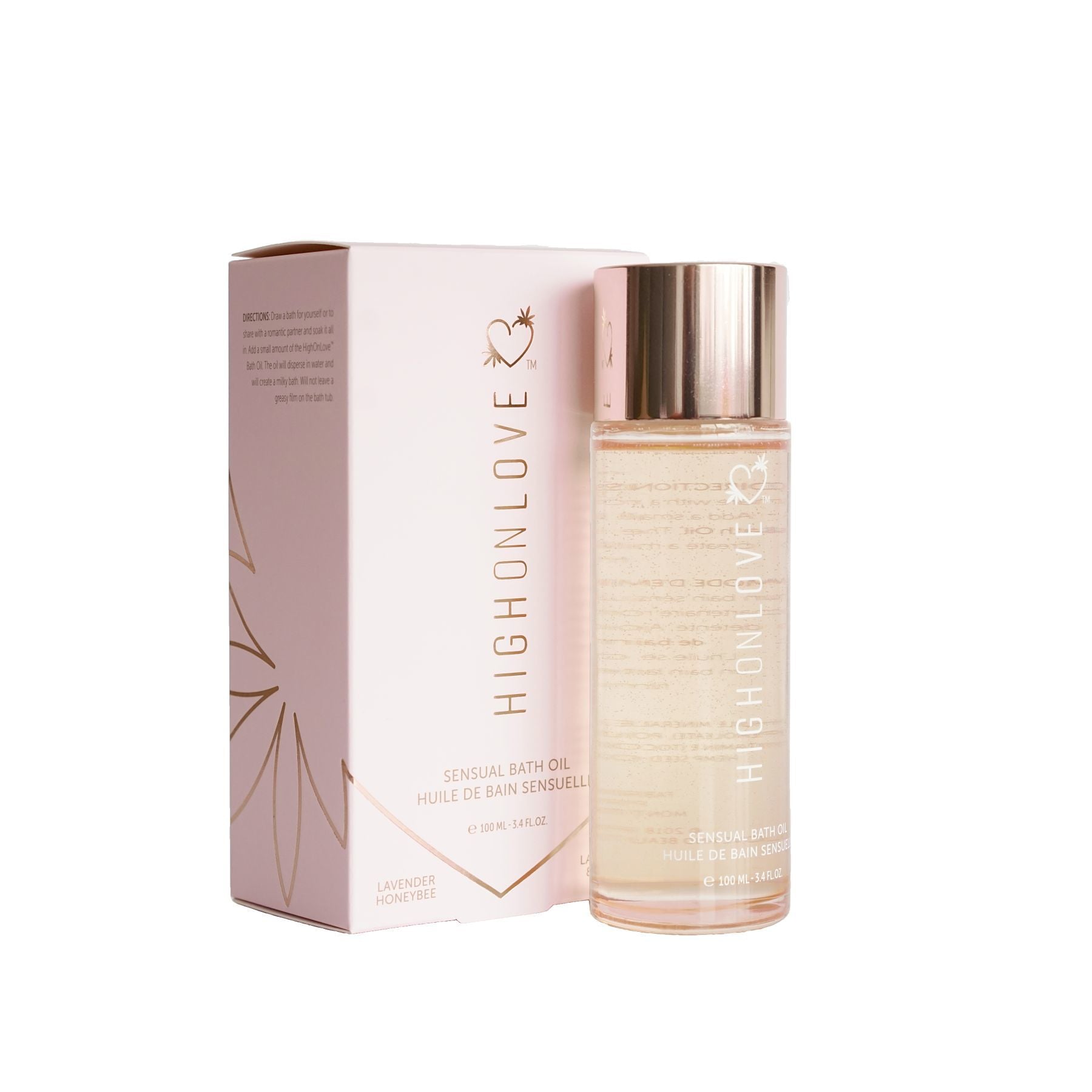 HighOnLove Bath Oil - Lavender Honeybee (100 ml) with Hemp Seed Oil