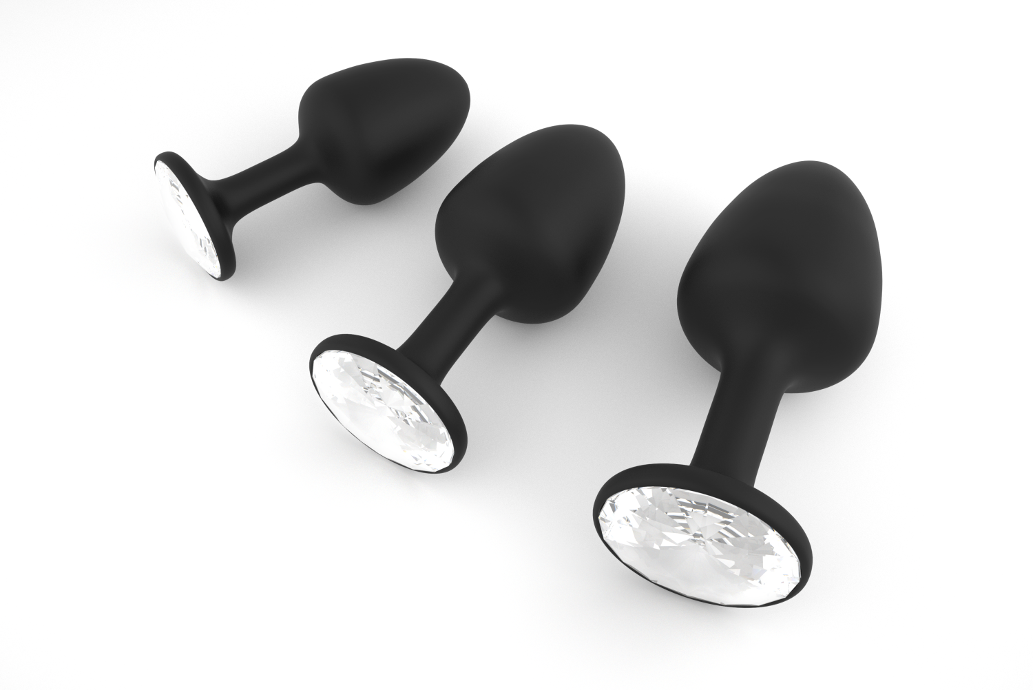 Anal plug Dorcel Geisha Plug Diamond XL with a ball inside, creates vibrations, max diameter 4.5