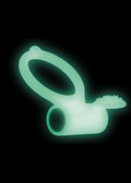 Dorcel Power Clit White PHOSPHO Vibrating Cock Ring, White, Glow-in-the-Dark