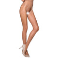 Erotic Pantyhose Passion TIOPEN 006 1/2 (30 den), beige, with cut-out, imitation panties