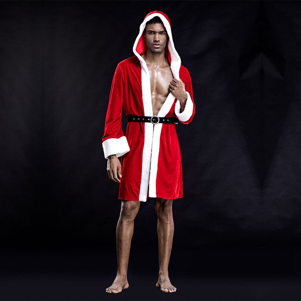 Men's Erotic "Seductive Santa" Costume One Size Red