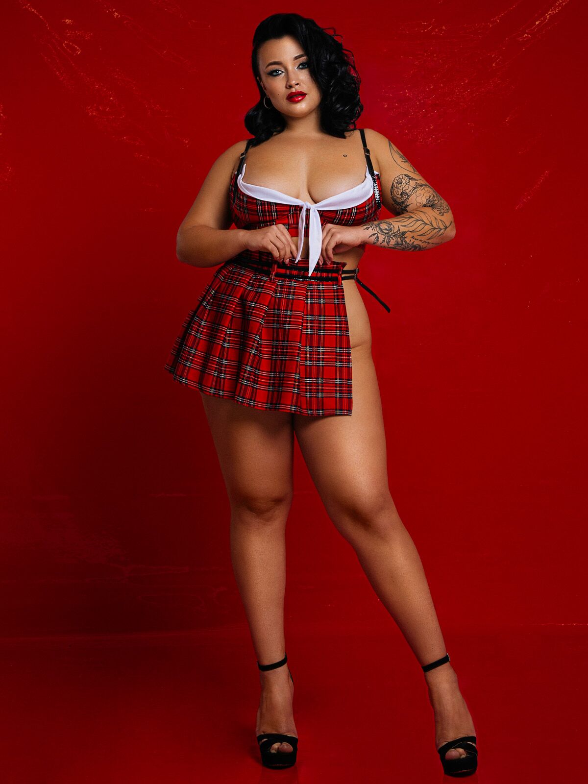 Schoolgirl Roleplay Costume "Frivolous Lolita" XL (skirt and top)