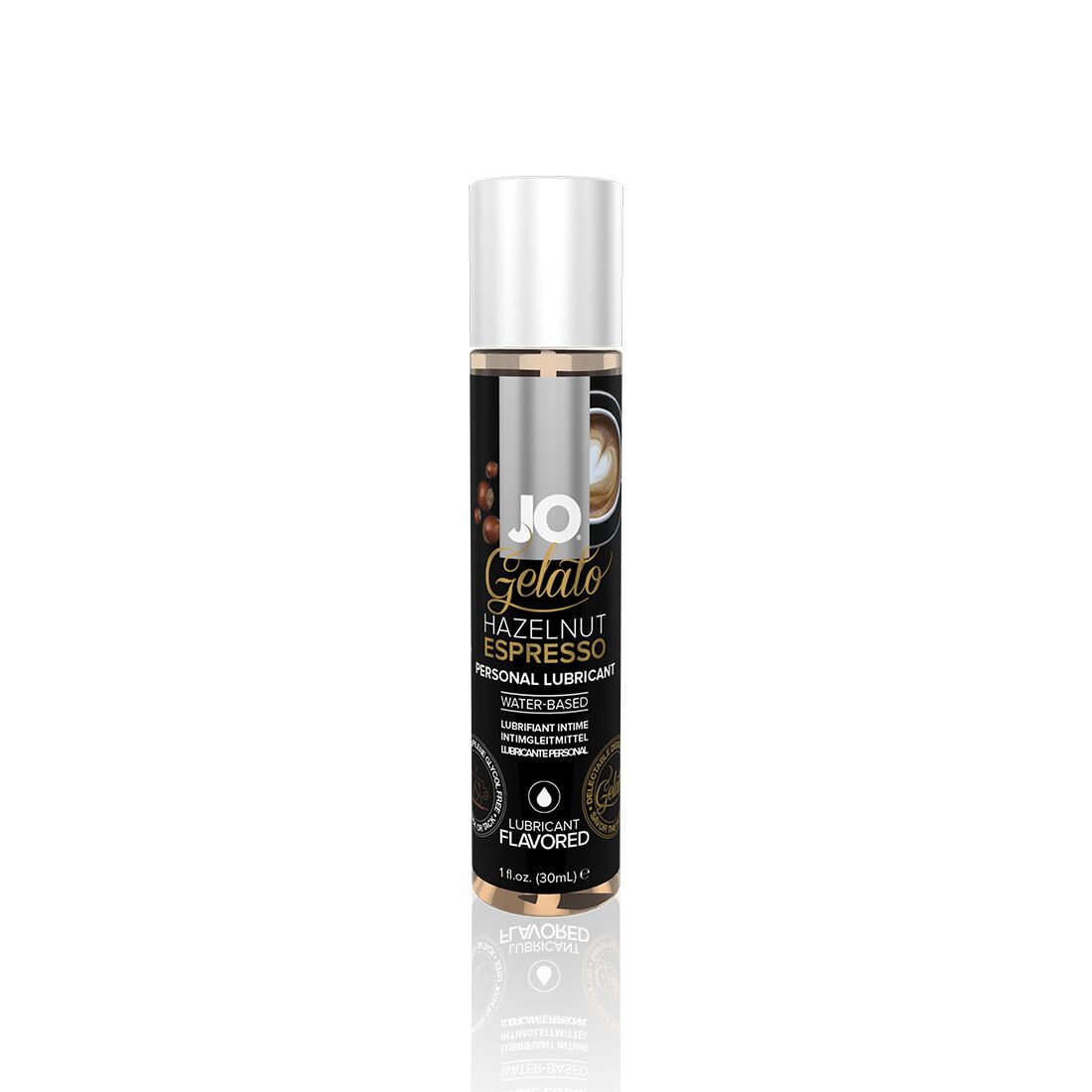 JO GELATO Hazelnut Espresso water-based lubricant (30 ml) sugar-free, paraben-free, and propylene glycol-free