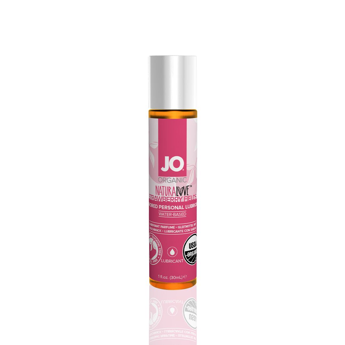 JO NATURALOVE Strawberry Water-Based Lubricant (30 ml) with Chamomile and Agave Leaf Extract