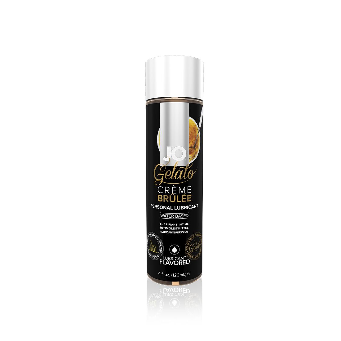 JO GELATO CremeBrulee Water-Based Lubricant (120 ml) sugar-free, paraben-free, and propylene glycol-free