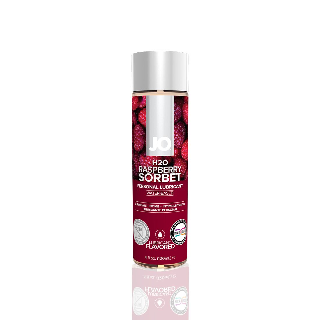 JO H2O Water-Based Lubricant — Raspberry Sorbet (120 ml) sugar-free, vegetable glycerin