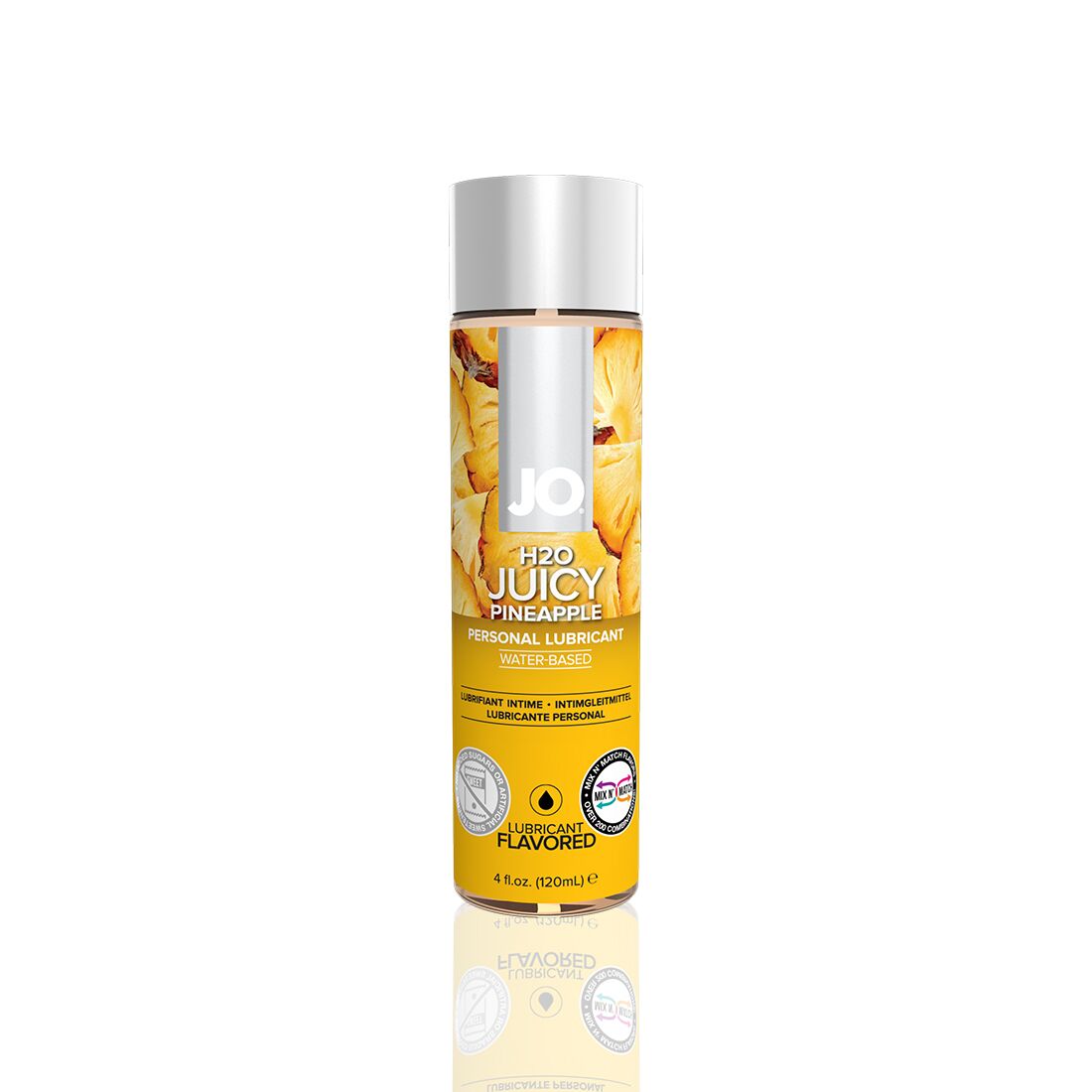 JO H2O Water-Based Lubricant — Juicy Pineapple (120ml) Sugar-Free, Vegetable Glycerin