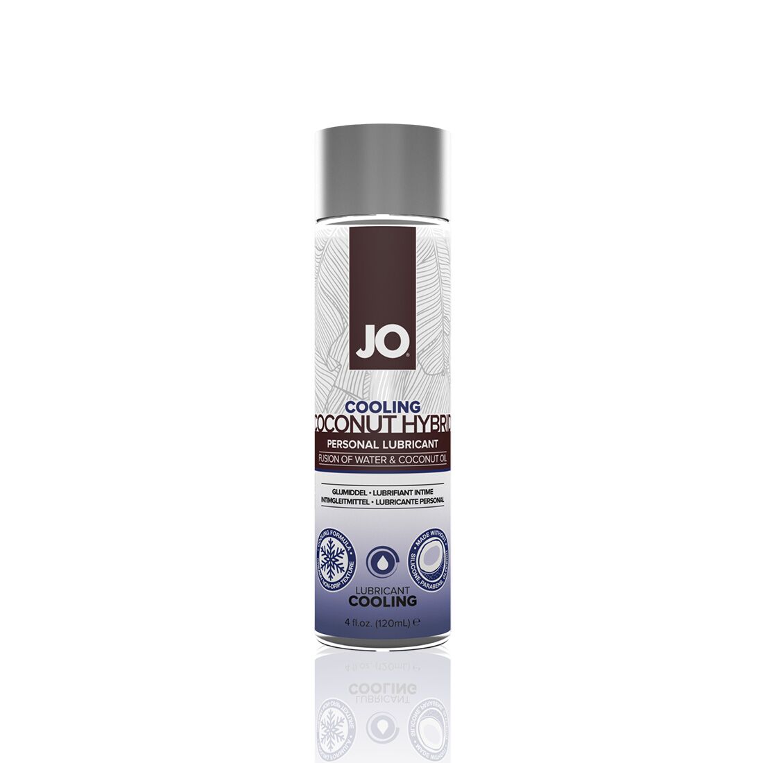 JO Coconut Hybrid COOLING Lubricant Cream with Coconut Oil (120 ml) White