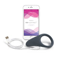 Smart vibrator ring for discreet wear VERGE BY WE-VIBE SLATE, encompasses penis and testicles, 10 modes