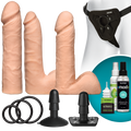 Набір для страпона Doc Johnson Vac-U-Lock Dual Density UltraSKYN Set, діаметр 3×4,5см