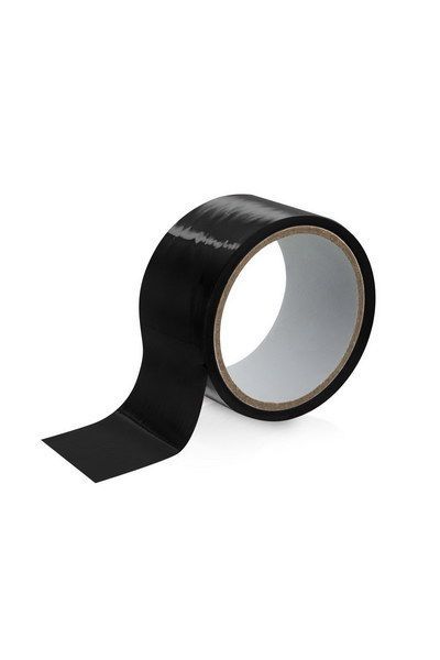Fetish Tentation Black Bondage Tape (15m), does not stick to skin or hair, only to itself