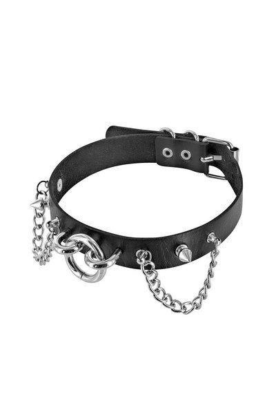 Fetish Tentation Choker Rings and Chains, eco-leather