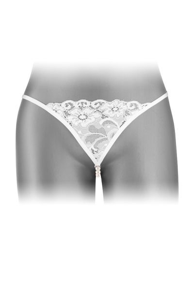 Fashion Secret VENUSINA White Thong with Pearl String