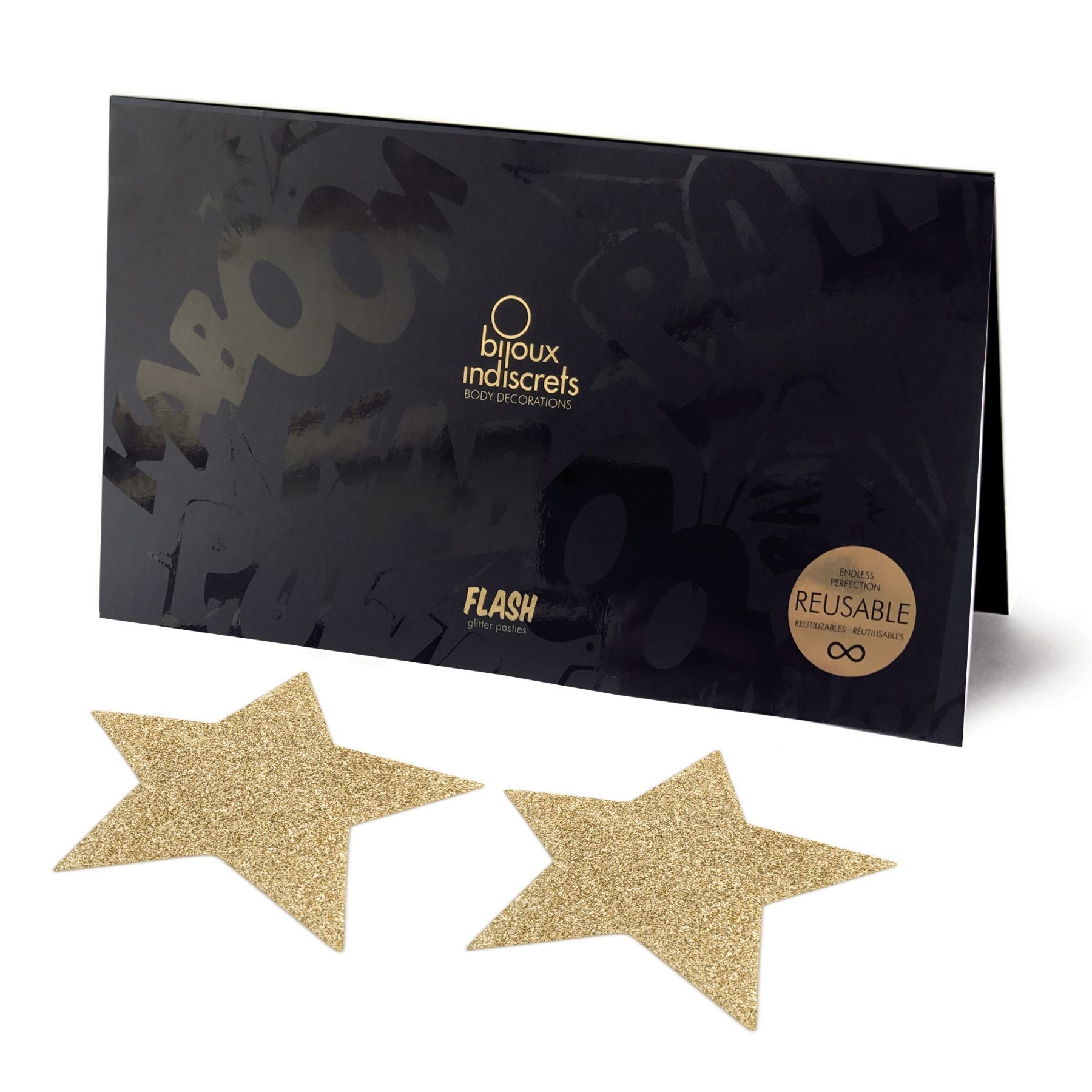 Pasties - Bijoux Indiscrets - Flash Star Gold, nipple pasties