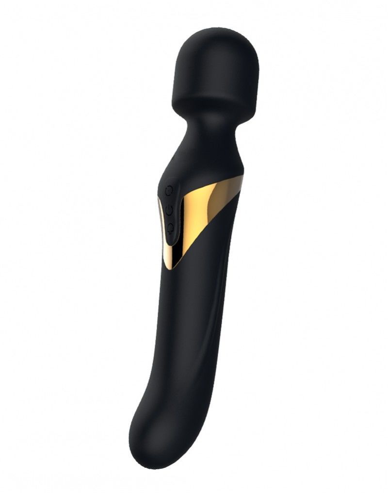 Vibrating Massager 2-in-1 Dorcel Dual Orgasms Gold classic massager and vibrator with pearl massage