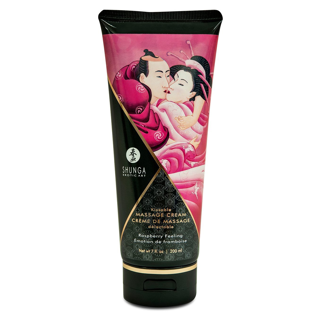 Edible Massage Cream Shunga Kissable Massage Cream – Raspberry Feeling (200 ml)