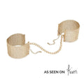 Bijoux Indiscrets Desir Metallique Handcuffs - Gold, metallic, stylish bracelets