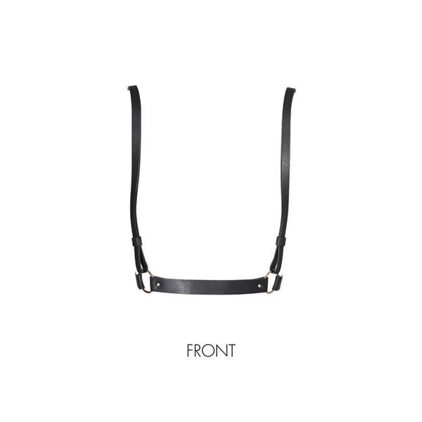 Bijoux Indiscrets MAZE - X Harness Black, eco-leather
