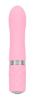 Розкішний вібратор PILLOW TALK - Flirty Pink з кристалом Swarovski, гнучка головка