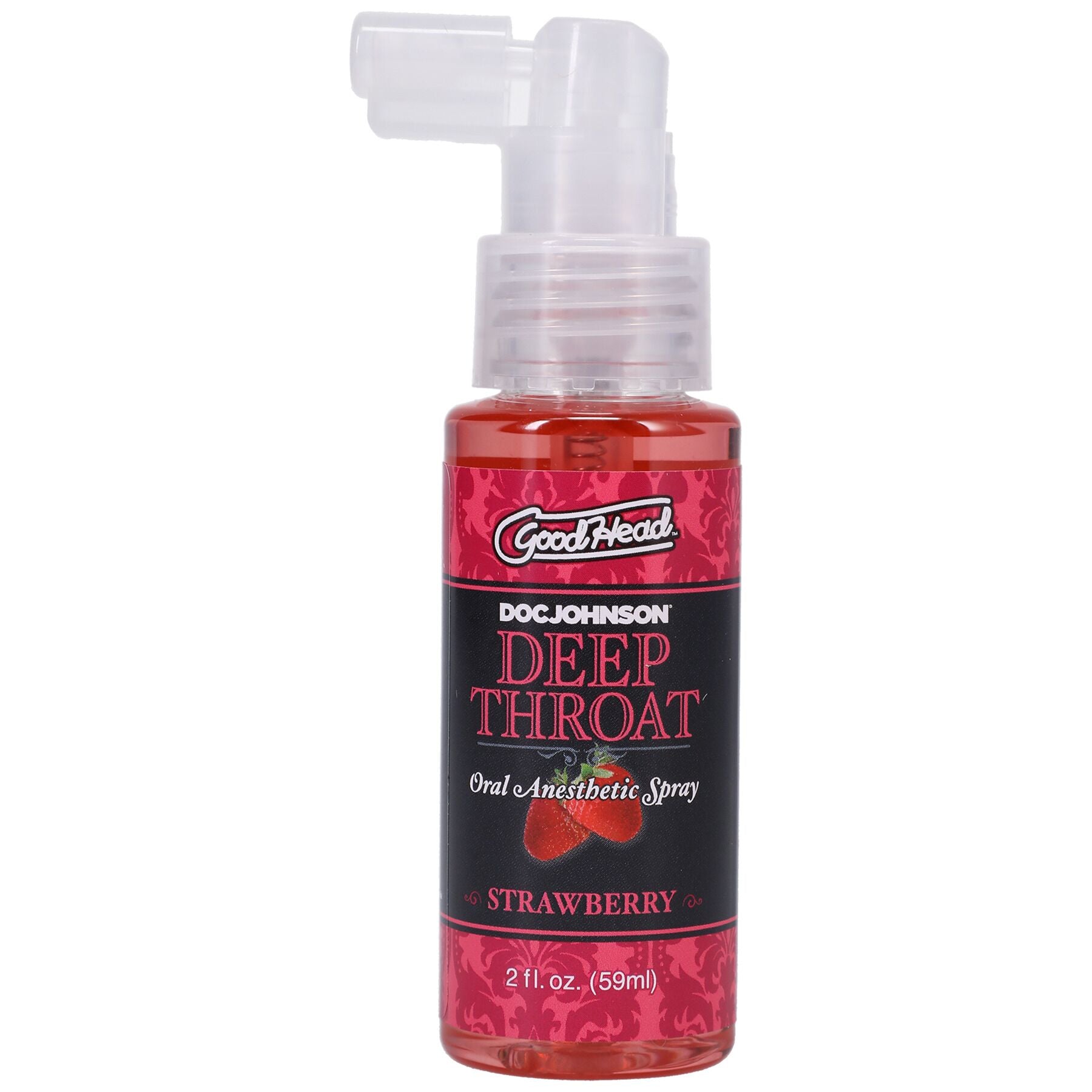 Doc Johnson GoodHead DeepThroat Spray - Sweet Strawberry 59 ml for deep throat fellatio