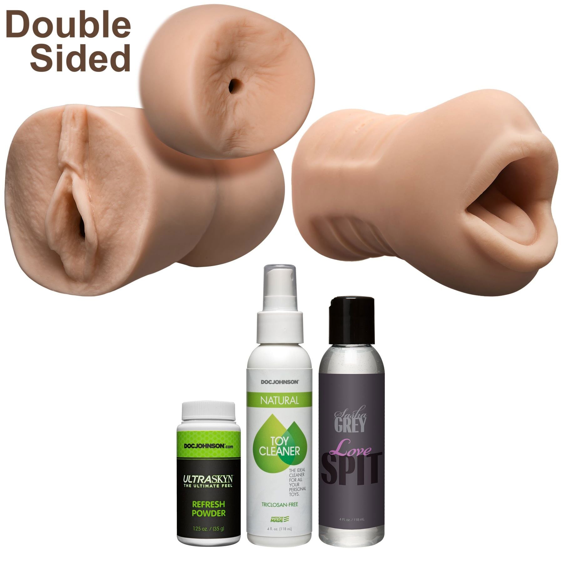 Doc Johnson The Sasha Grey Experience Masturbator Set (2 Masturbators and Accessories)