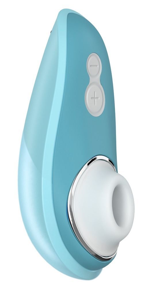Womanizer Liberty Blue clitoral stimulator, magnetic cap, 2 nozzles