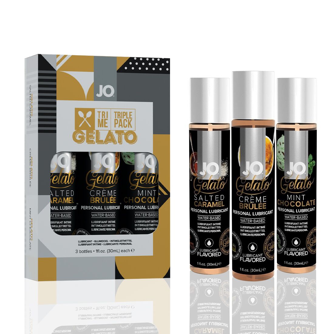 JO Tri-Me Triple Pack — Gelato (3×30 ml) three different flavors from the Gelato series