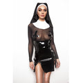 Erotic nun costume "Modest Sophie" M, dress, collar, headpiece