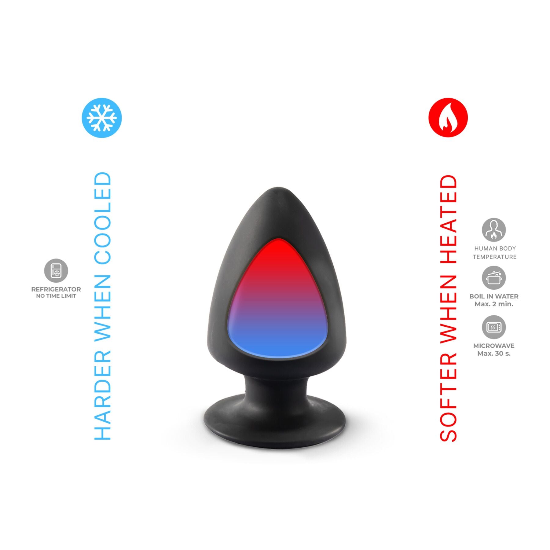 Anal plug SilexD (Model 1 size S) two-layer, silicone + Silexpan, diameter 5 cm