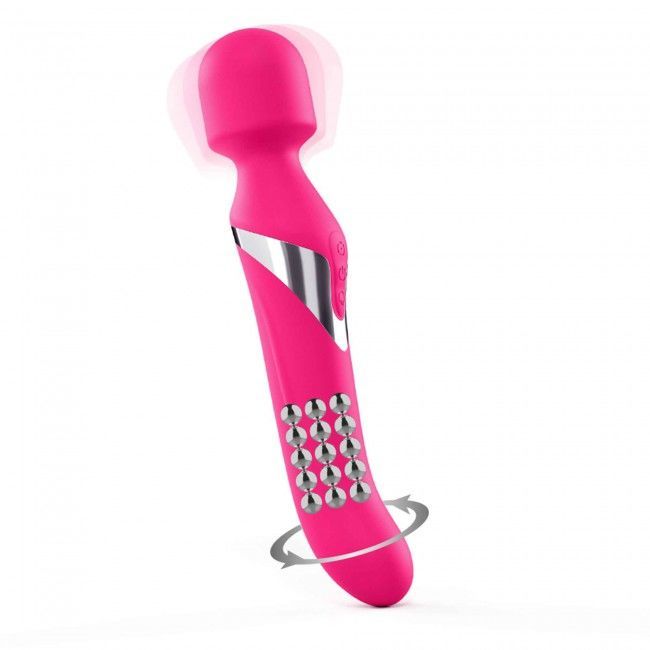 2-in-1 Vibrator Dorcel Dual Orgasms Magenta: Classic Massager and Vibrator with Pearl Massage