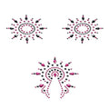 Pesties from Crystals Petits Joujoux Gloria set of 3 - Black/Pink, breast and vulva jewelry