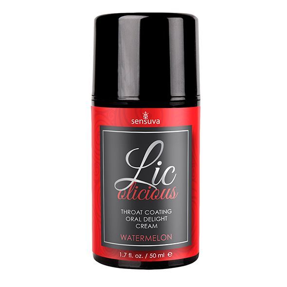 Sensuva Lic-o-licious Watermelon Oral Sex Gel (50 ml), oil-based, sugar-free