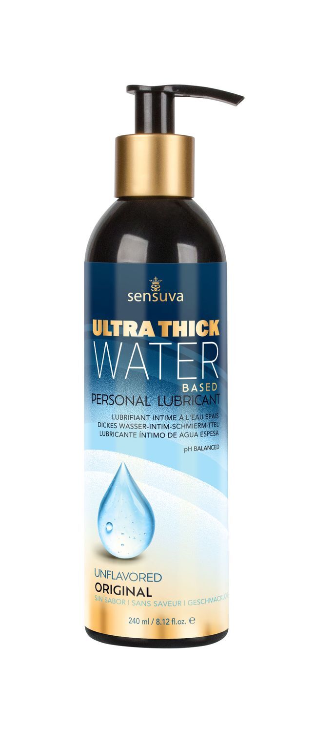 Sensuva Ultra-Thick Water-Based Lubricant (240 ml), Glycerin- and Paraben-Free