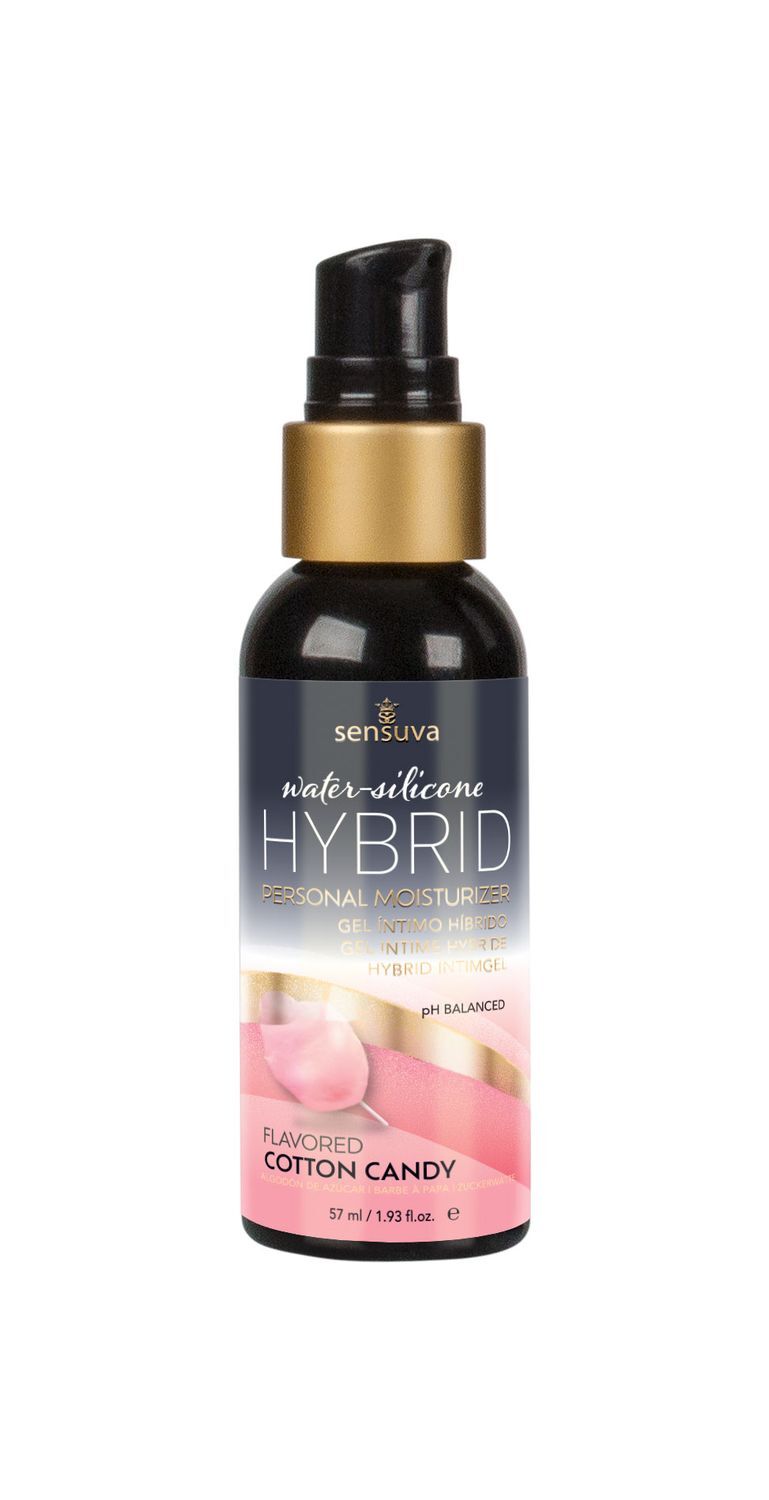 Sensuva Hybrid Cotton Candy water-silicone lubricant (57 ml) sugar-free, suitable for oral sex