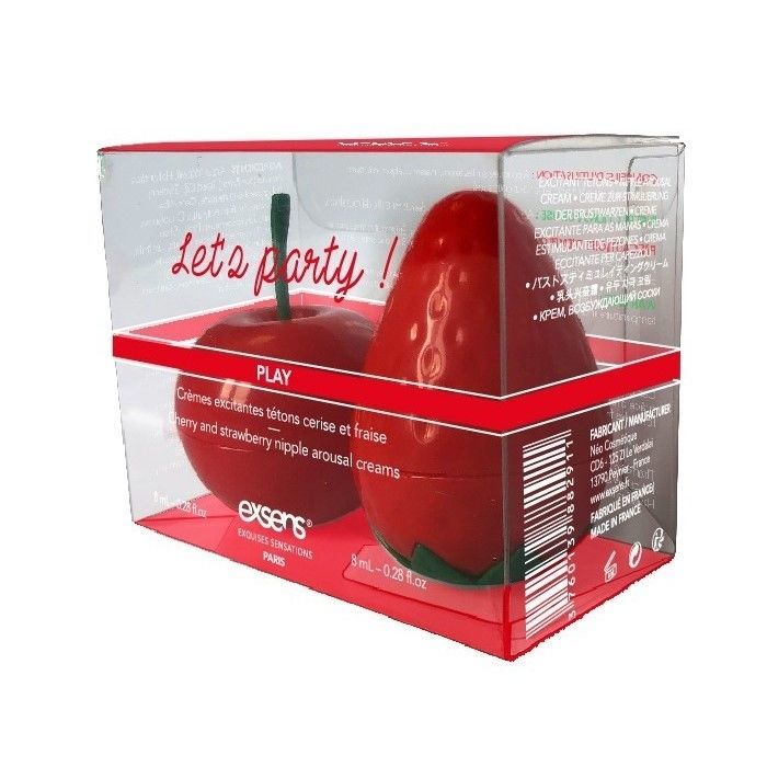 EXSENS Let's Party Nipple Stimulating Cream Set, 2x8ml, with Coconut and Shea Butter, Edible