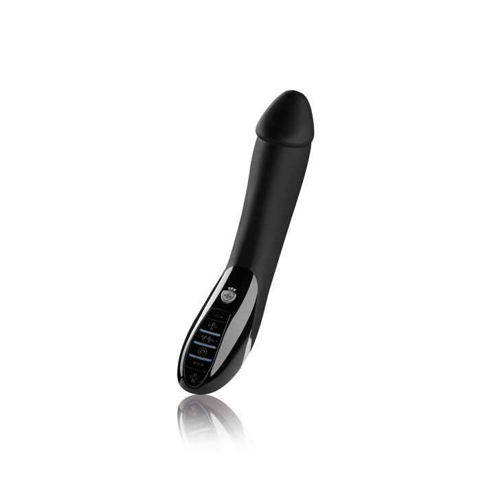 Vibrator with electrical stimulation Mystim Tickling Truman eStim Black, muscle stimulator