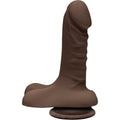 Doc Johnson The D - Super D - 6 Inch With Balls - ULTRASKYN - Chocolate dildo, 3.8 cm diameter